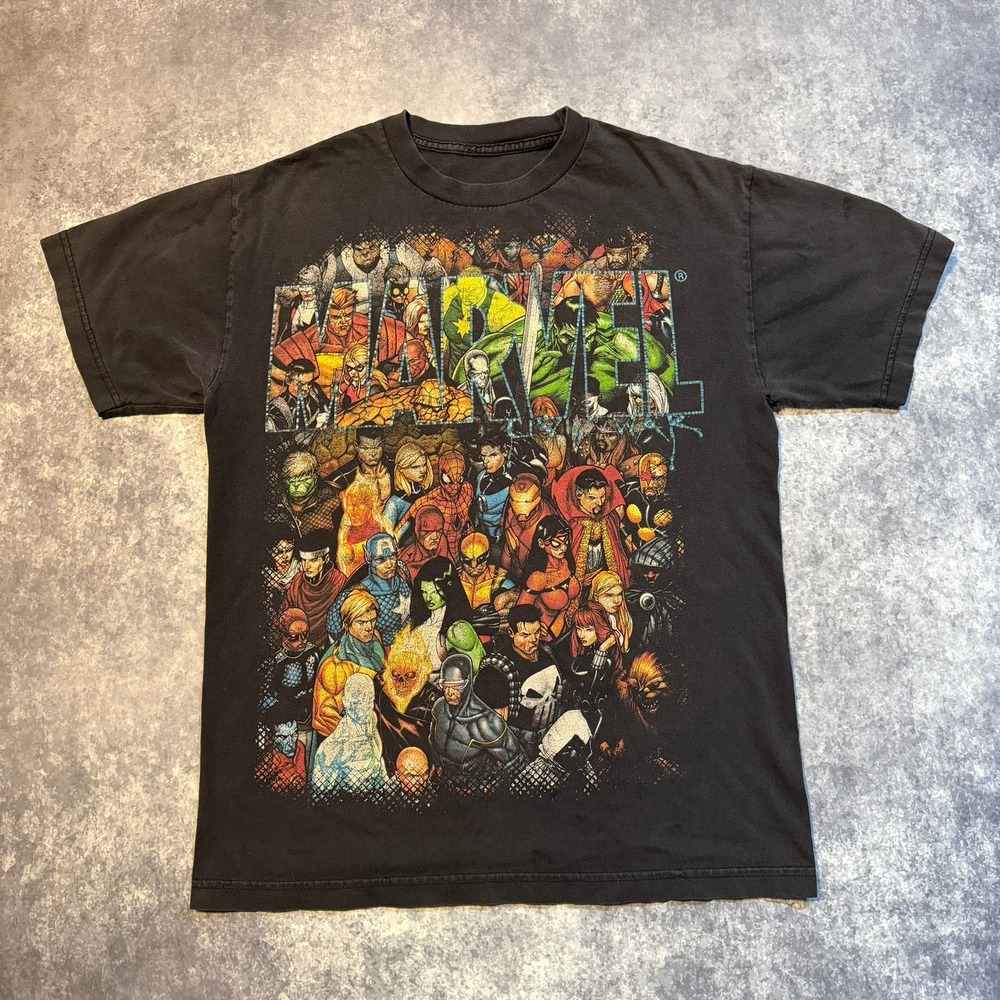 Vintage Marvel Civil War Mad‎ Engine Graphic T-Shirt Mens Black Short Sleeve M